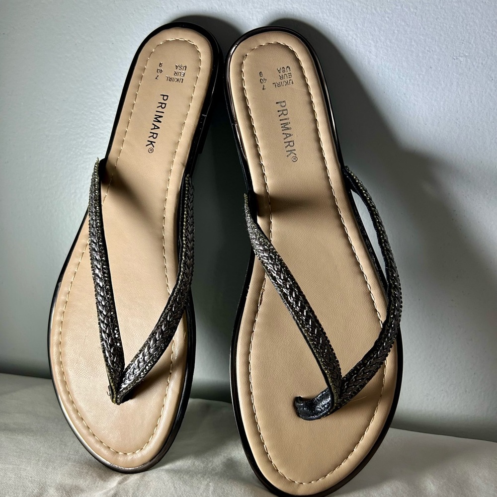 Primark sandals braided with rhinestone new 7 women